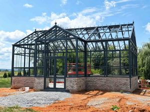 custom greenhouse, Victorian greenhouse, Virginia greenhouse, RAL7016 greenhouse, custom glass conservatory, Custom RAL7016 Victorian Greenhouse | Virginia Residential Build